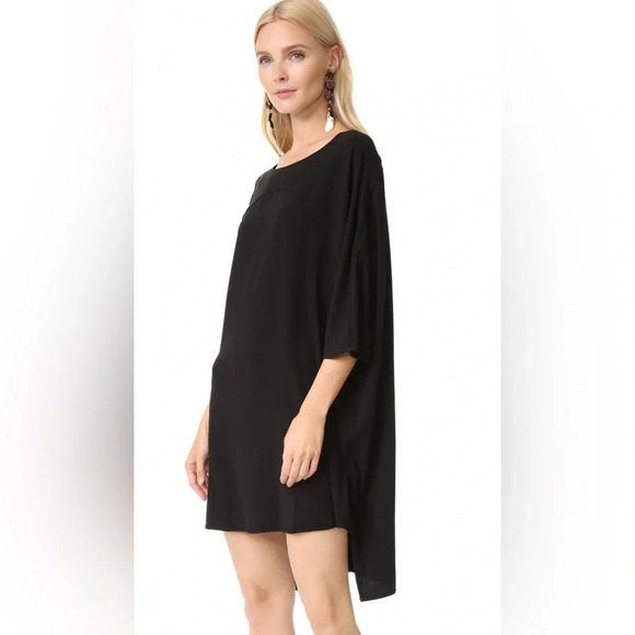 Diane Von Furstenberg Minimalist Madera Black Crepe Dress, size “P” Small - Picture 1 of 16